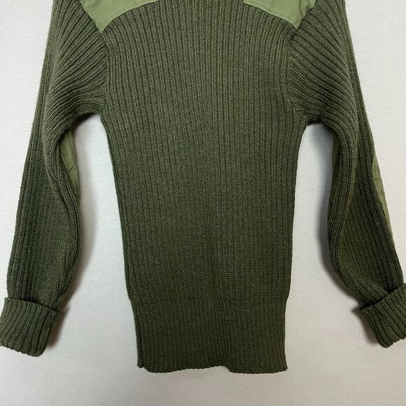 Vintage Jack Young Associates Sweater Tactical Military Green Size 38 Ribbed - Picture 5 of 12
